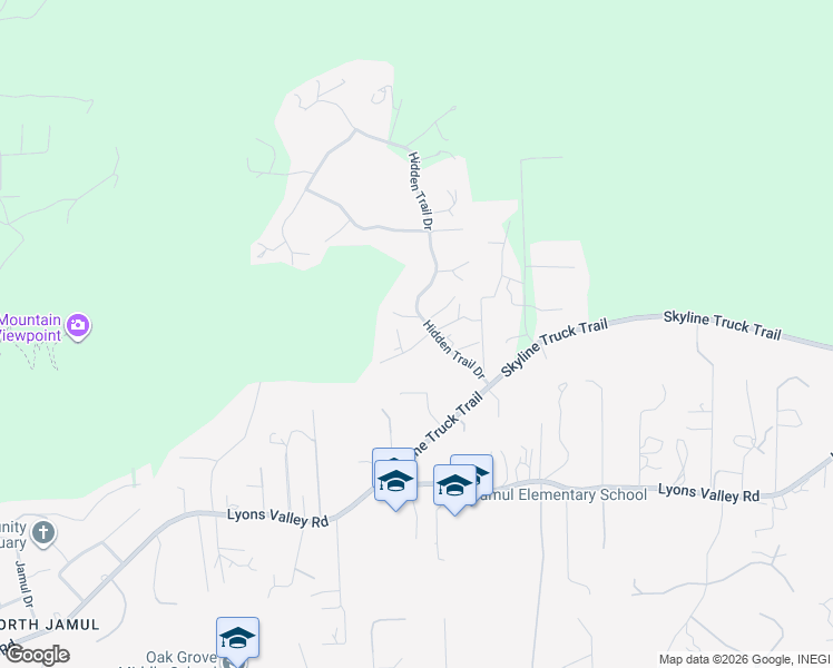 map of restaurants, bars, coffee shops, grocery stores, and more near 14650 Alkosh Road in Jamul