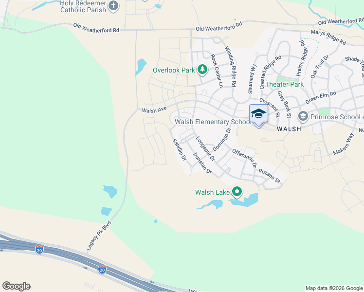 map of restaurants, bars, coffee shops, grocery stores, and more near 13801 Walsh Avenue in Aledo