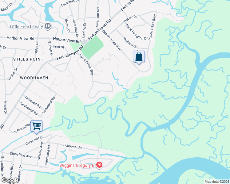 map of restaurants, bars, coffee shops, grocery stores, and more near 558 Water Turkey Retreat in Charleston