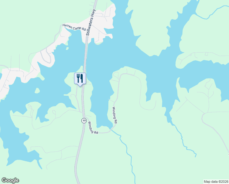 map of restaurants, bars, coffee shops, grocery stores, and more near 679 Winding Road in Dadeville