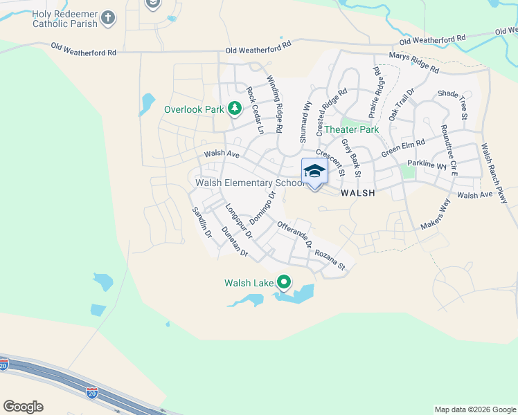 map of restaurants, bars, coffee shops, grocery stores, and more near 151 Walsh Drive in Aledo