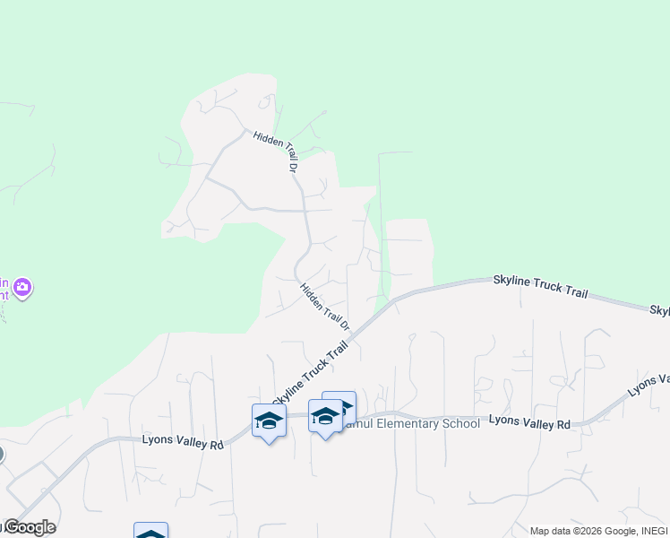 map of restaurants, bars, coffee shops, grocery stores, and more near 14790 Hidden Trails Way in Jamul