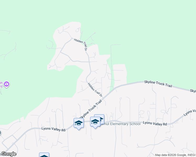 map of restaurants, bars, coffee shops, grocery stores, and more near 14790 Hidden Trails Way in Jamul