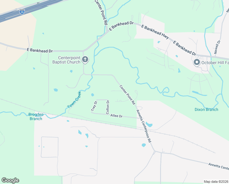 map of restaurants, bars, coffee shops, grocery stores, and more near 106 Vineyard Street in Weatherford