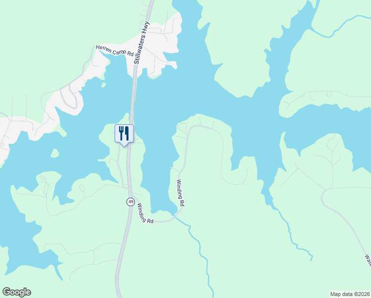 map of restaurants, bars, coffee shops, grocery stores, and more near 679 Winding Road in Dadeville