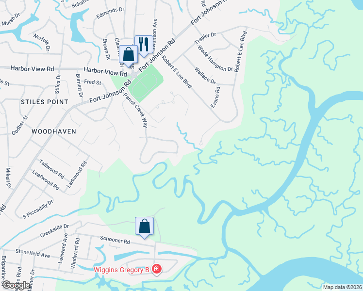 map of restaurants, bars, coffee shops, grocery stores, and more near 558 Water Turkey Retreat in Charleston