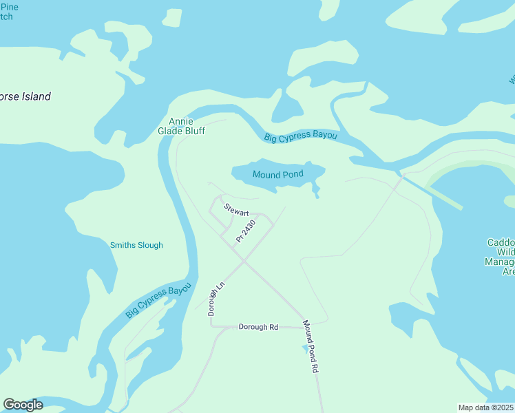 map of restaurants, bars, coffee shops, grocery stores, and more near 126 Stuart Drive in Karnack