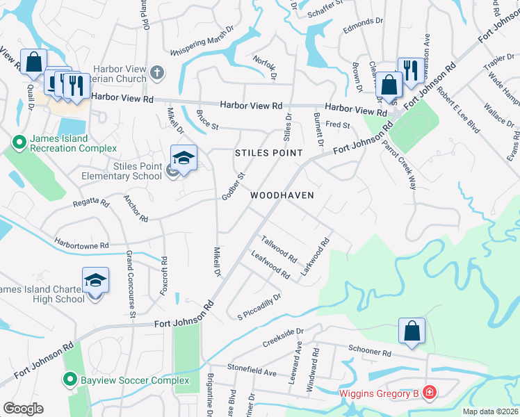 map of restaurants, bars, coffee shops, grocery stores, and more near 772 Jerdone Street in Charleston