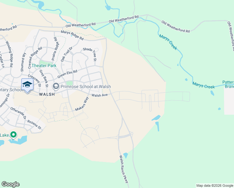 map of restaurants, bars, coffee shops, grocery stores, and more near 13801 Walsh Avenue in Aledo