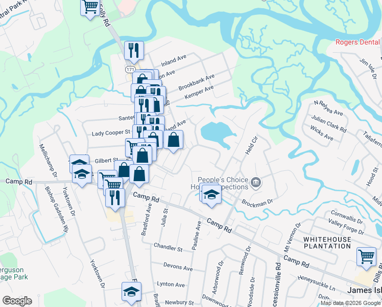 map of restaurants, bars, coffee shops, grocery stores, and more near 37 Rivers Point Row in Charleston