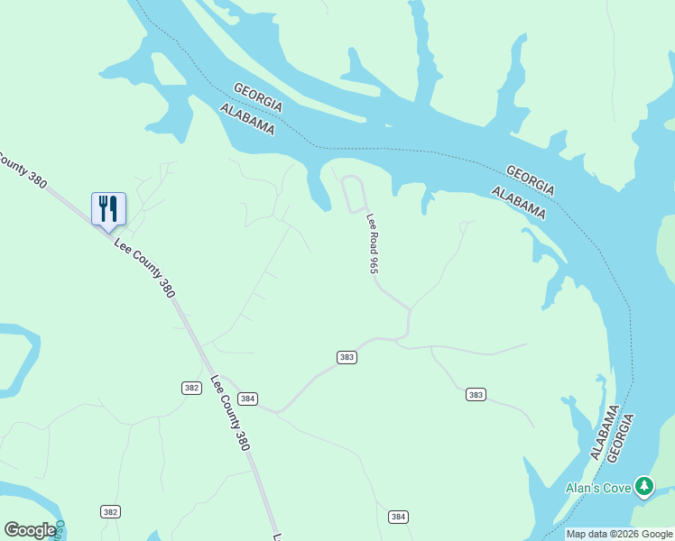 map of restaurants, bars, coffee shops, grocery stores, and more near 527 Lee Road 0383 in Valley