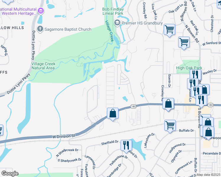 map of restaurants, bars, coffee shops, grocery stores, and more near 3214 Barrett Street in Arlington