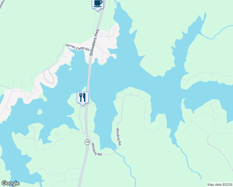 map of restaurants, bars, coffee shops, grocery stores, and more near 729 Winding Road in Dadeville