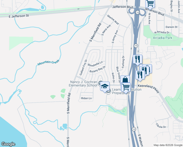 map of restaurants, bars, coffee shops, grocery stores, and more near 815 Blue Scope Lane in Dallas