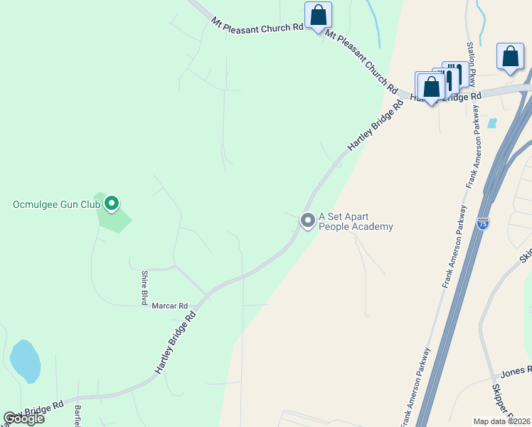map of restaurants, bars, coffee shops, grocery stores, and more near 5093 Hartley Bridge Road in Macon