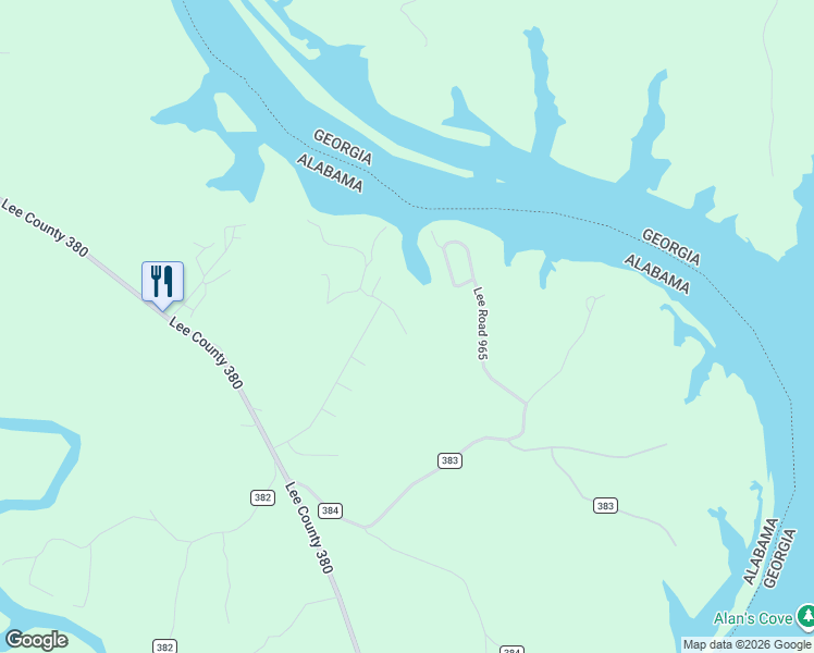 map of restaurants, bars, coffee shops, grocery stores, and more near 527 Lee Road 0383 in Valley
