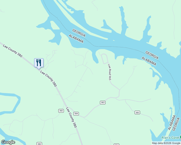 map of restaurants, bars, coffee shops, grocery stores, and more near 74 Lee Road 2133 in Valley