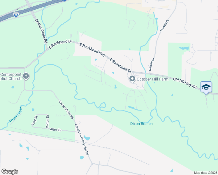 map of restaurants, bars, coffee shops, grocery stores, and more near 163 Howell Garner Road in Weatherford