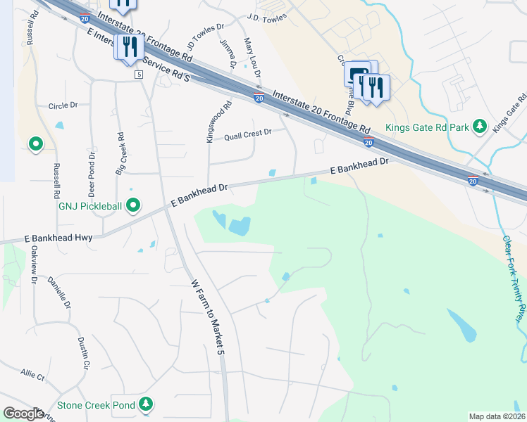 map of restaurants, bars, coffee shops, grocery stores, and more near 7000 East Bankhead Highway in Aledo
