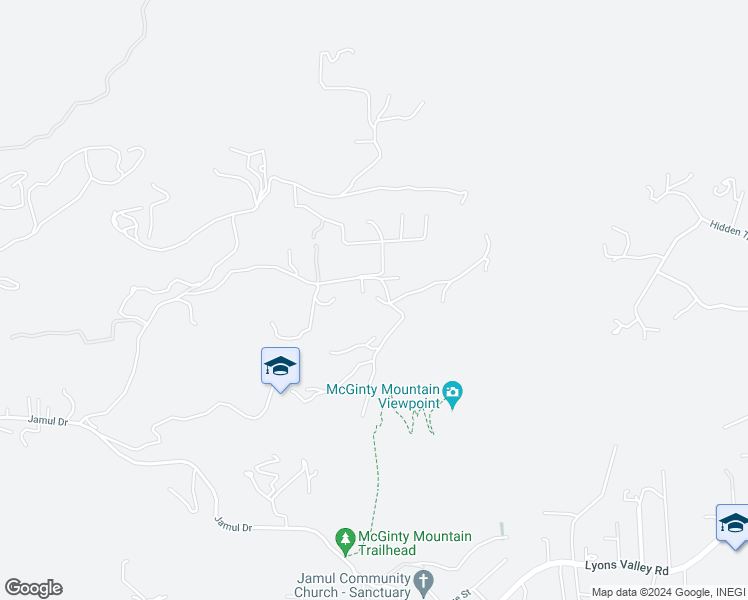 map of restaurants, bars, coffee shops, grocery stores, and more near 3877 Alta Loma Drive in Jamul