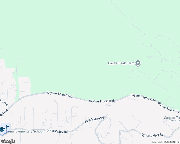 map of restaurants, bars, coffee shops, grocery stores, and more near 15114 Skyline Truck Trail in Jamul