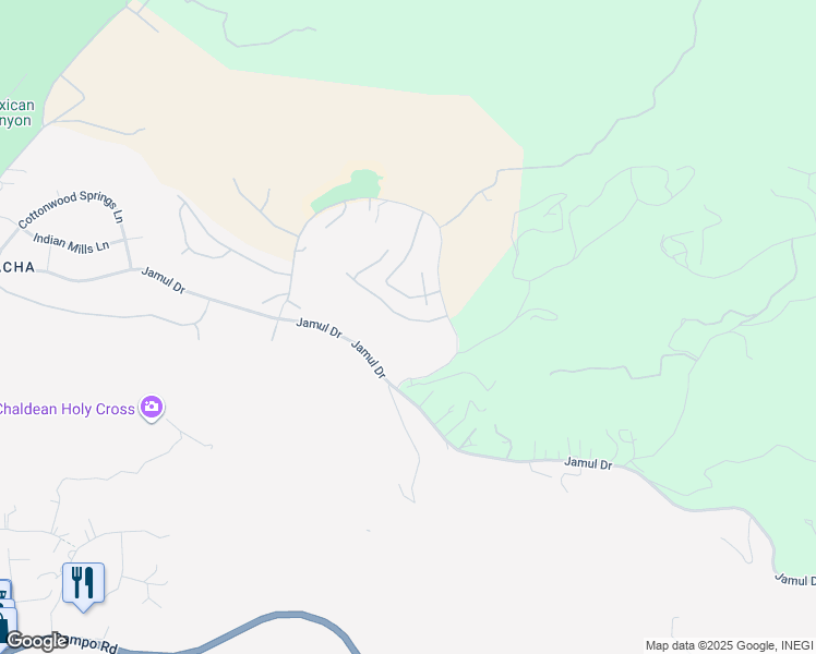 map of restaurants, bars, coffee shops, grocery stores, and more near 3654 Turnberry Drive in Jamul