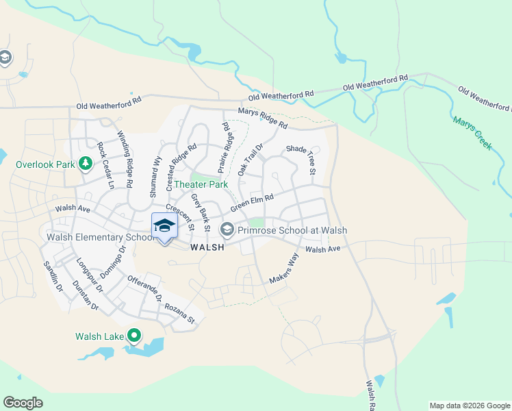 map of restaurants, bars, coffee shops, grocery stores, and more near 13752 Green Elm Road in Aledo