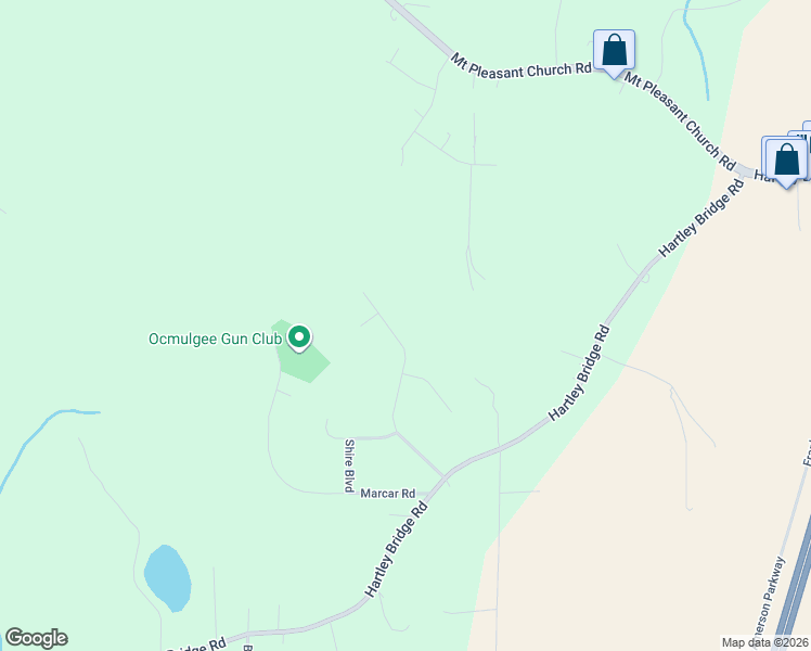 map of restaurants, bars, coffee shops, grocery stores, and more near 147 Shetland Pines Drive in Macon