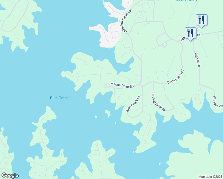 map of restaurants, bars, coffee shops, grocery stores, and more near 603 100 Harbor Place Southwest in Dadeville