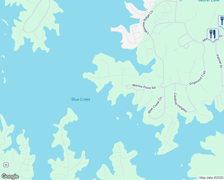 map of restaurants, bars, coffee shops, grocery stores, and more near 61 Lake Vista Lane in Dadeville