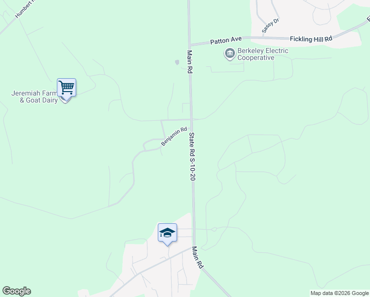 map of restaurants, bars, coffee shops, grocery stores, and more near 1238 Main Road in Johns Island