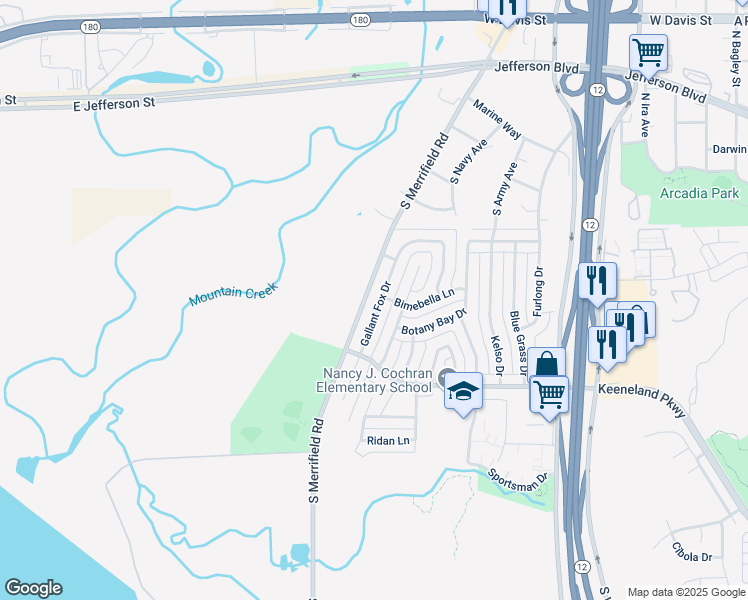 map of restaurants, bars, coffee shops, grocery stores, and more near 819 Gallant Fox Drive in Dallas