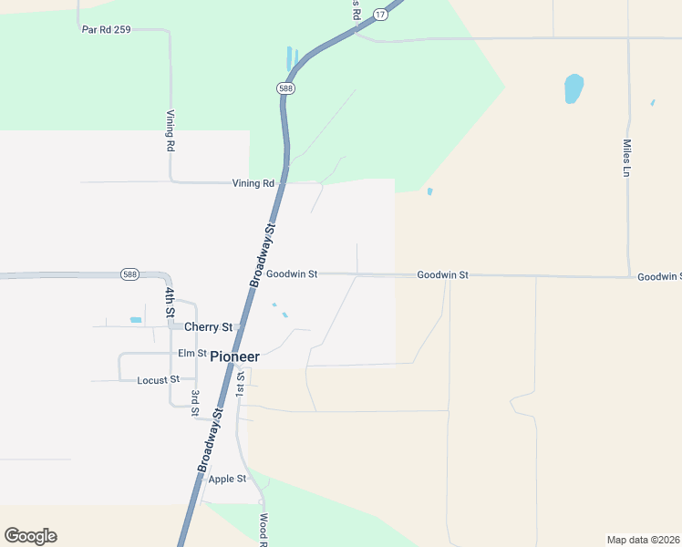 map of restaurants, bars, coffee shops, grocery stores, and more near Goodwin Street in Pioneer