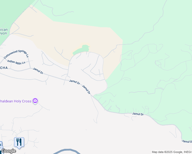map of restaurants, bars, coffee shops, grocery stores, and more near 3668 Turnberry Drive in Jamul