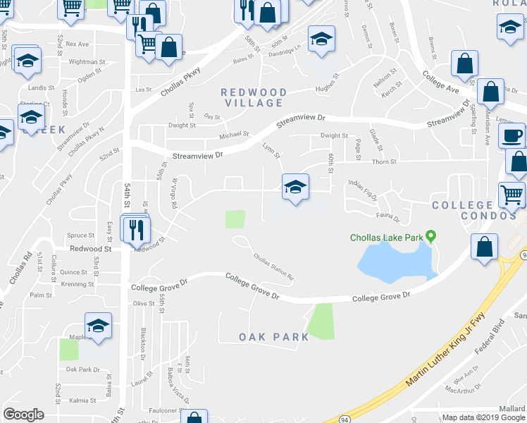 map of restaurants, bars, coffee shops, grocery stores, and more near 3251 Juanita St in San Diego