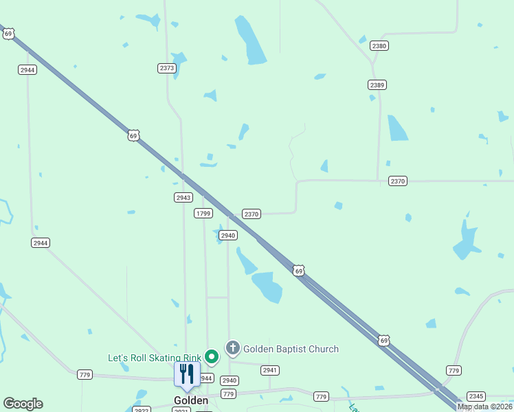 map of restaurants, bars, coffee shops, grocery stores, and more near 1241 County Road 2370 in Alba