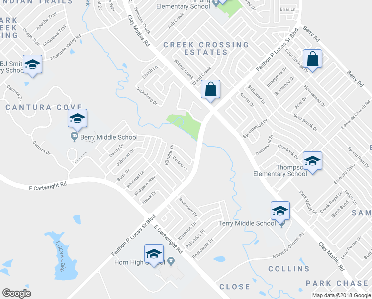 map of restaurants, bars, coffee shops, grocery stores, and more near 3103 Deerhollow Drive in Mesquite