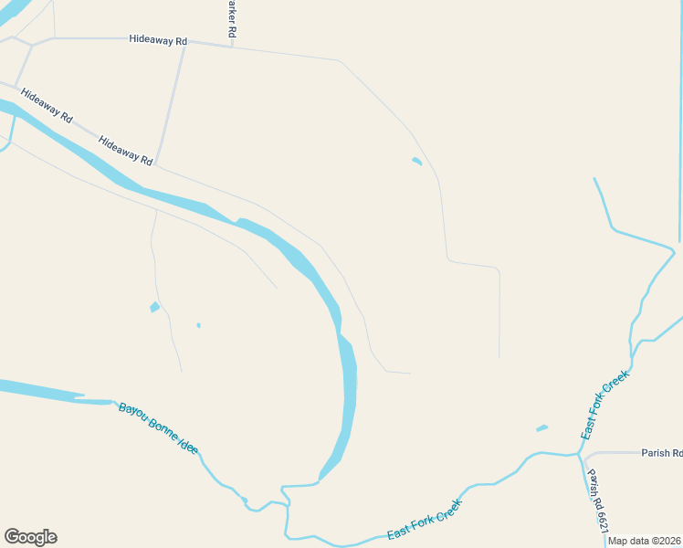 map of restaurants, bars, coffee shops, grocery stores, and more near Hideaway Road in Mer Rouge