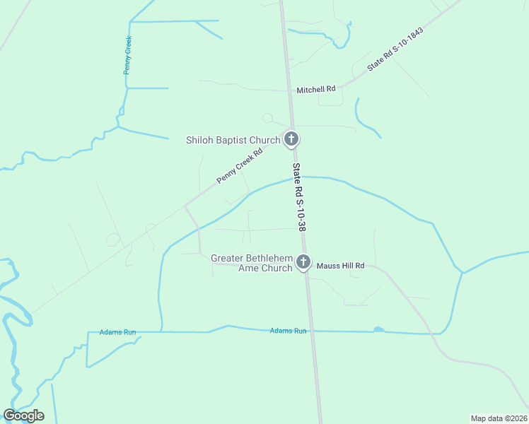 map of restaurants, bars, coffee shops, grocery stores, and more near 8954 Anderson Road in Adams Run