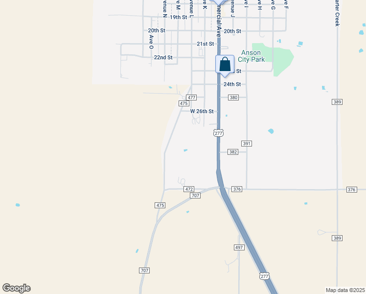 map of restaurants, bars, coffee shops, grocery stores, and more near 2306 County Road 475 in Anson