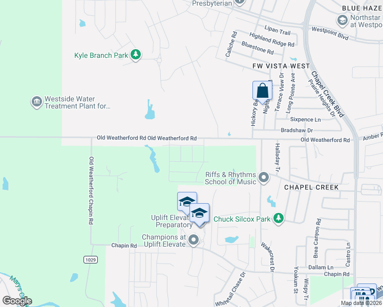 map of restaurants, bars, coffee shops, grocery stores, and more near 11259-11301 Old Weatherford Road in Aledo