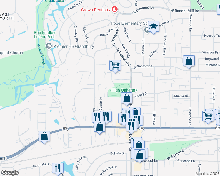 map of restaurants, bars, coffee shops, grocery stores, and more near 631 Overlook Court in Arlington