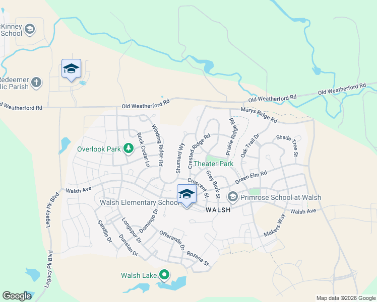 map of restaurants, bars, coffee shops, grocery stores, and more near 1836 Crested Ridge Road in Aledo