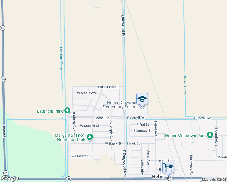 map of restaurants, bars, coffee shops, grocery stores, and more near 17 West Stone Calf Court in Heber