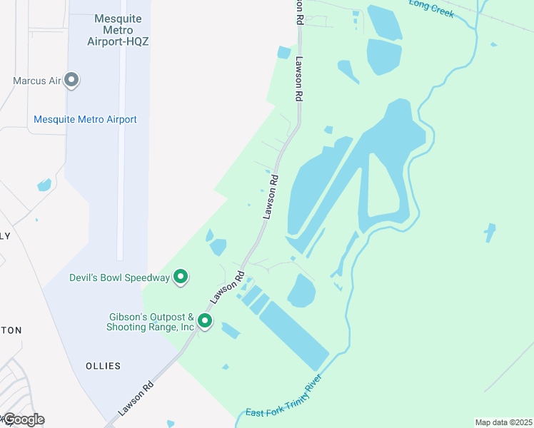 map of restaurants, bars, coffee shops, grocery stores, and more near 925 Lawson Road in Mesquite