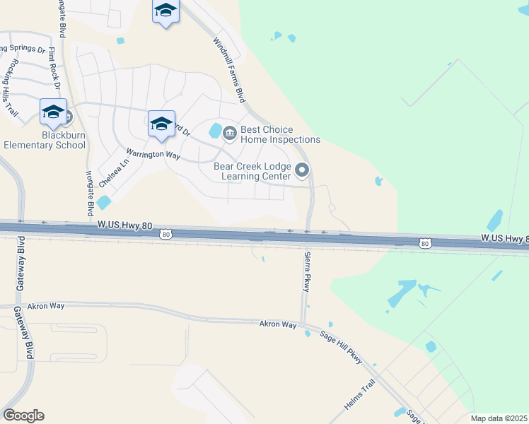 map of restaurants, bars, coffee shops, grocery stores, and more near 1009 Chatham Lane in Forney