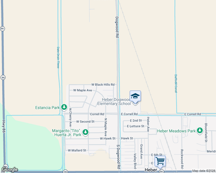 map of restaurants, bars, coffee shops, grocery stores, and more near 19 Black Hills Road in Heber