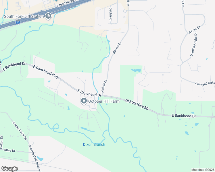 map of restaurants, bars, coffee shops, grocery stores, and more near 1001 Newell Drive in Hudson Oaks
