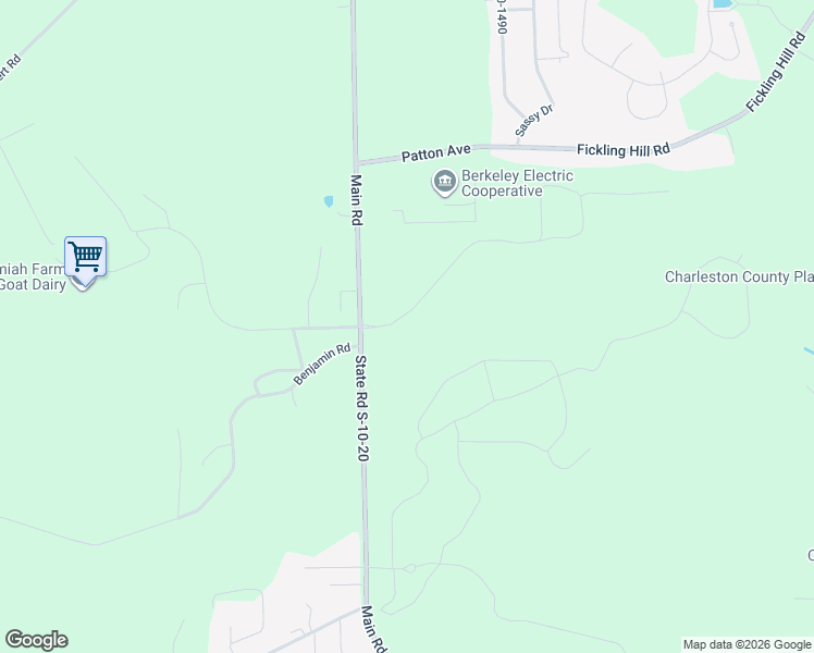 map of restaurants, bars, coffee shops, grocery stores, and more near 1182 Main Road in Johns Island