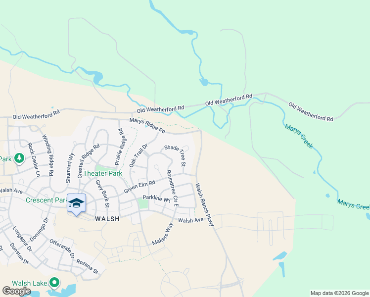 map of restaurants, bars, coffee shops, grocery stores, and more near 1605 Green Corner Court in Aledo